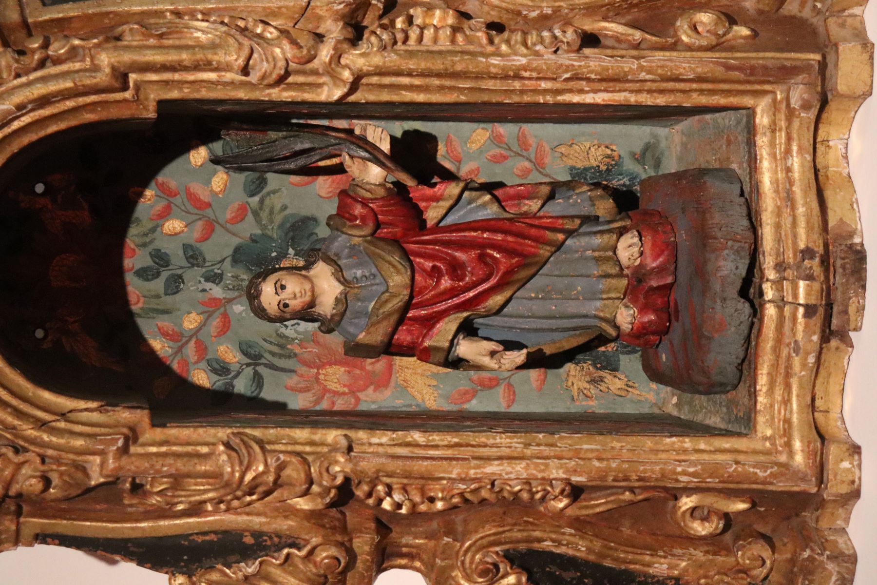 A imagem de Santa Eufémia, um dos santos da Lavandeira. Foto © Rúben Castanheiro