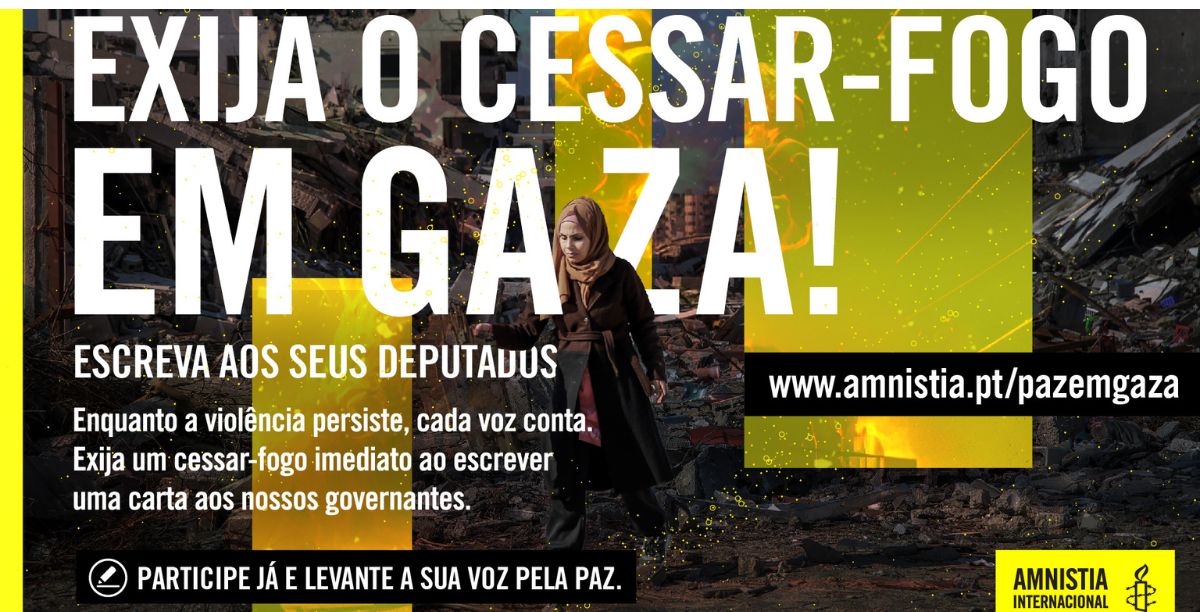 Campanha cessar fogo Amnistia Internacional Portugal_cartaz