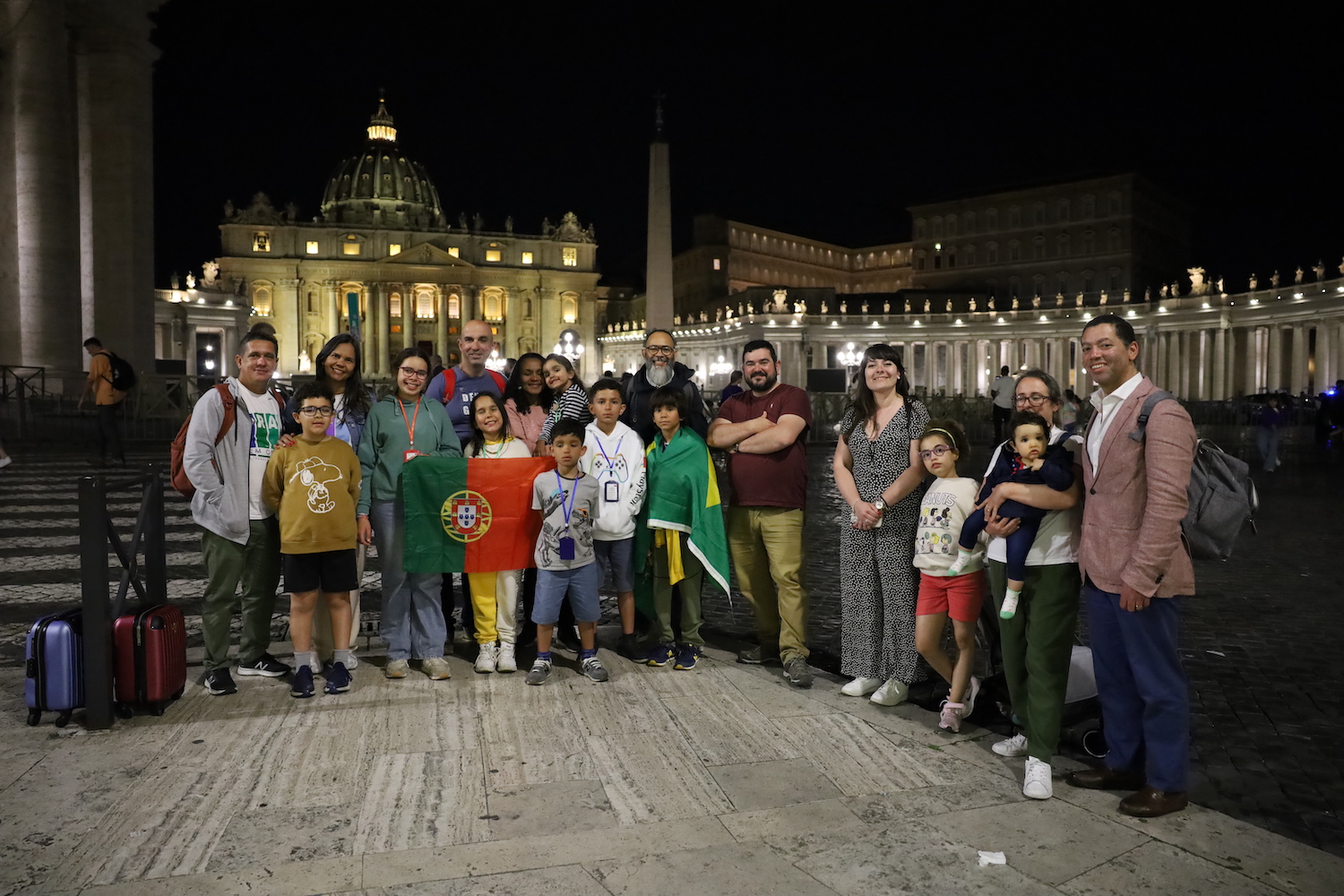 Famílias Canção Nova na Jornada Mundial da Criança, em Roma. Foto Ecclesia