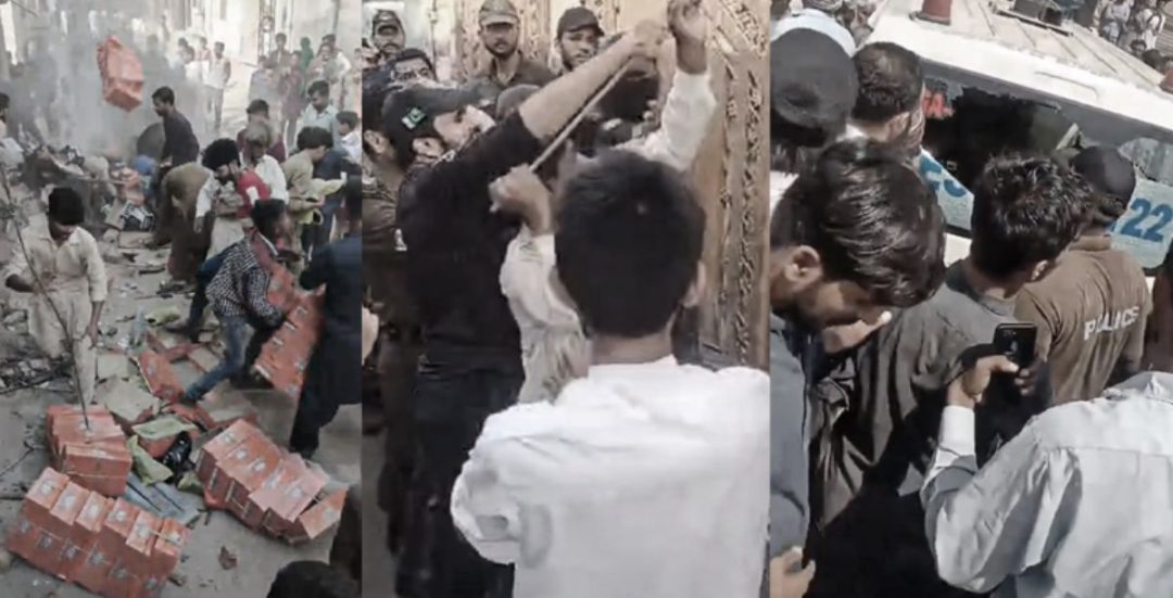 Imagens de vídeo de ataque a cristão no Paquistão