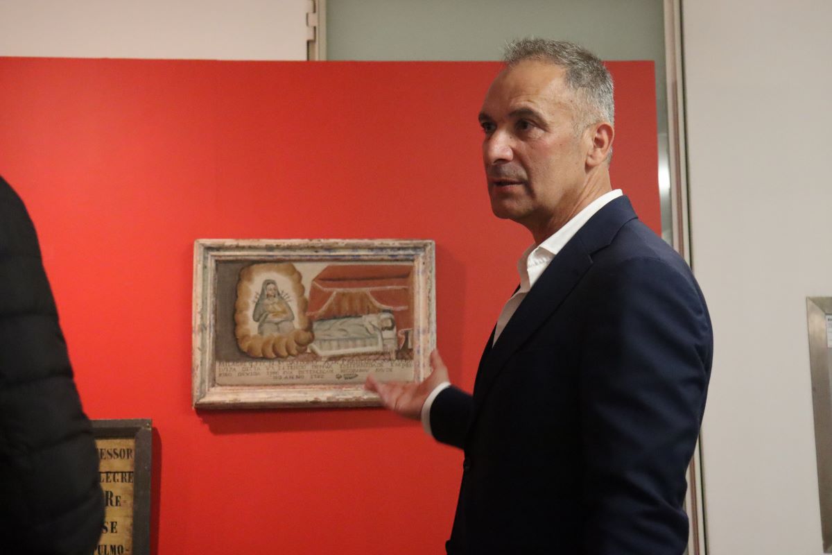 Jorge Costa, durante a inauguração da exposição. Foto © Rúben Castanheiro