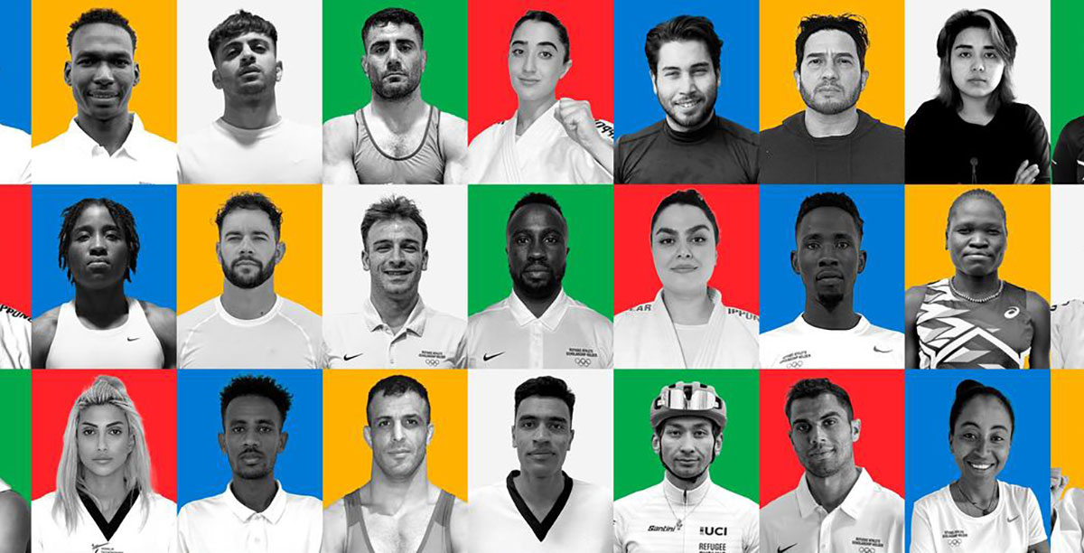 Alguns dos atletas que integram a equipa de refugiados: é a terceira vez e esta é a maior de sempre. Foto © Comité Olímpico Internacional.