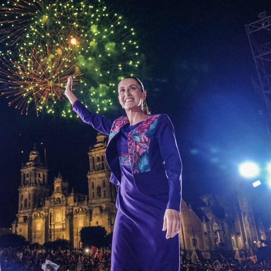 Claudia Sheinbaum, eleita presidente do México, 2 junho 2024. Foto X Arturo Reyes Sandoval