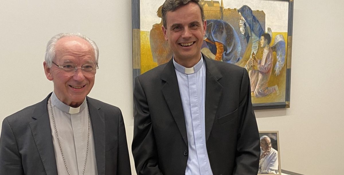 Le cardinal Jozef de Kesel et son successeur Luc Terlinden © cathobel (1)