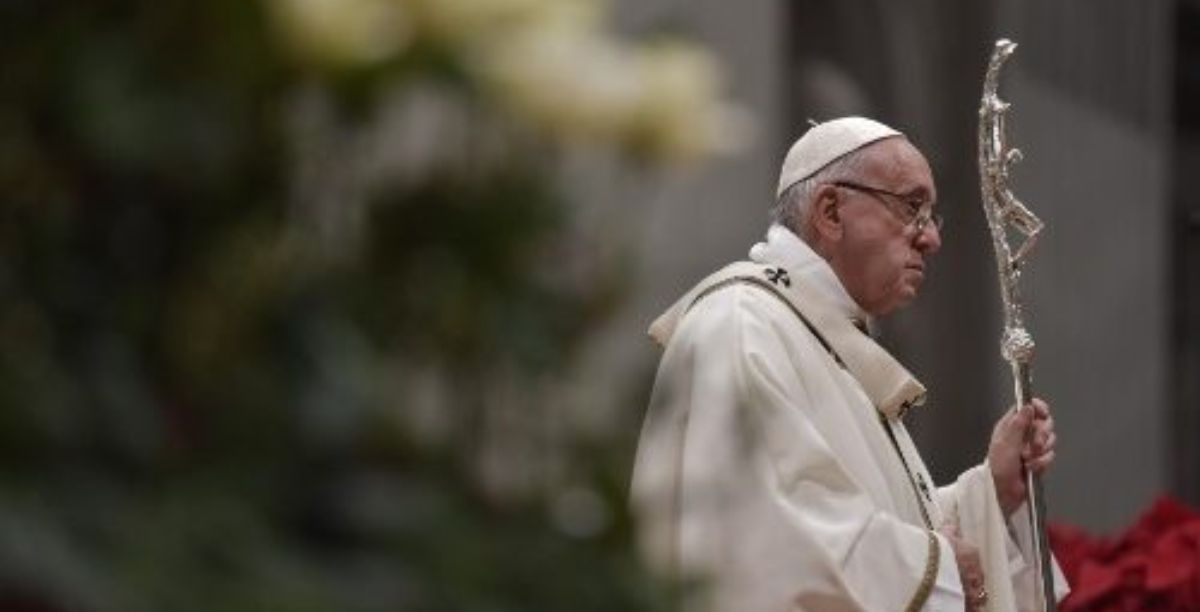 Papa Francisco durante celebração na Basílica de São Pedro. Foto Vatican Media