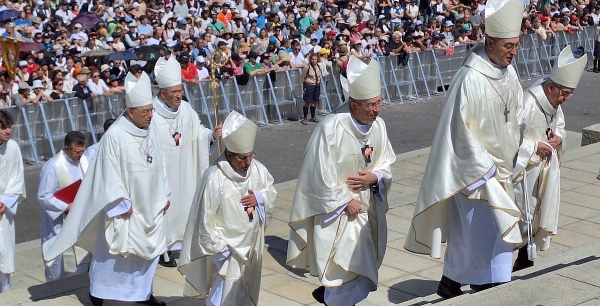 Na peregrinação deste ano juntaram-se dezenas de bispos, um núncio apostólico, arcebispos e cardeais, entre estes Tolentino Mendonça, enviado extraordinário do Papa, que presidiu à celebração. Foto © Manuel Pinto/7MARGENS.