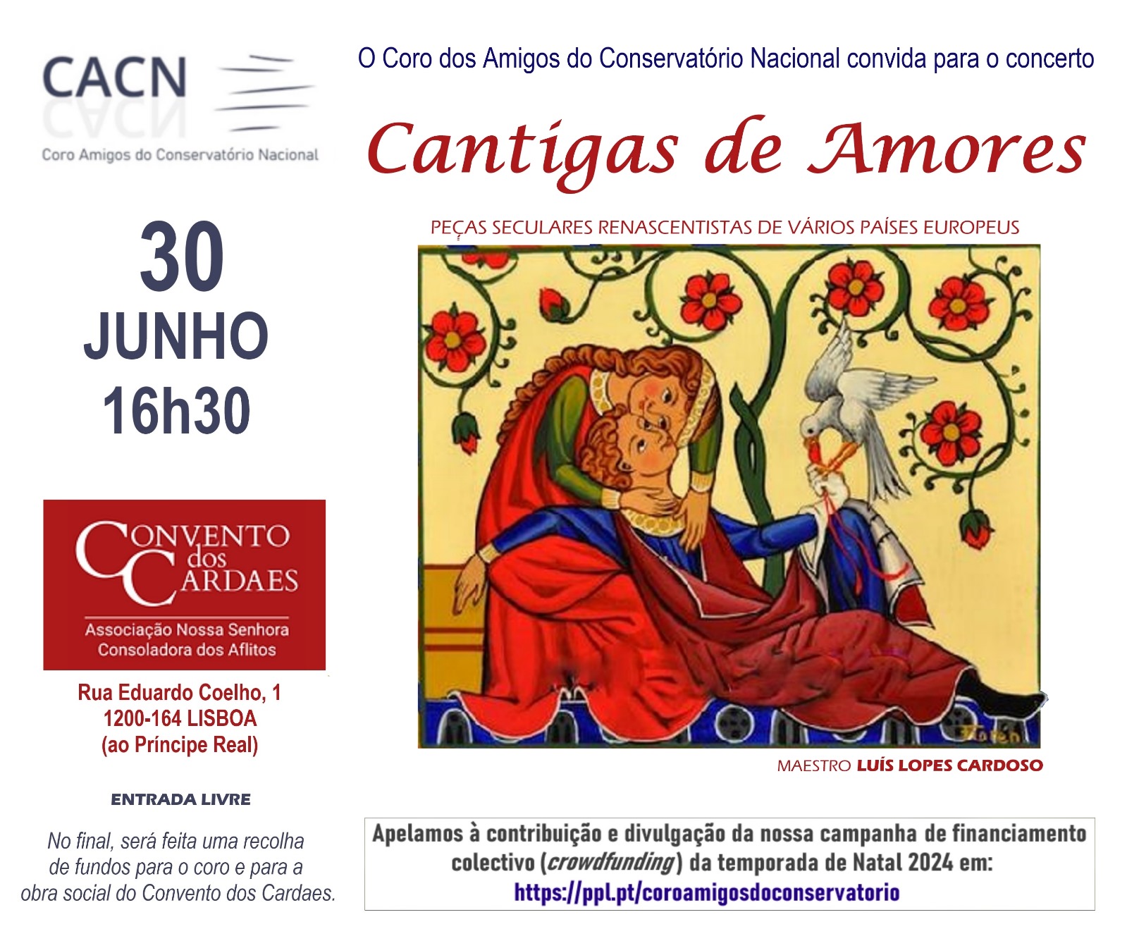 Concerto Cantigas de Amores - Cartaz