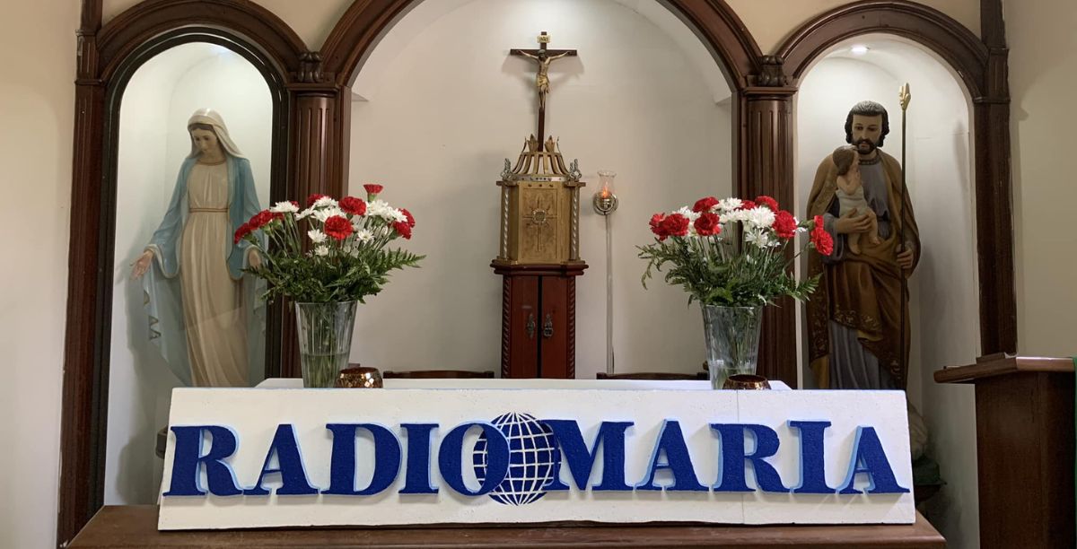 A Rádio Maria Nicarágua transmitia diariamente a missa. Foto Rádio Maria