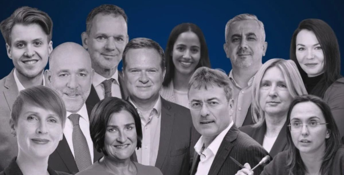 Alguns dos políticos europeus que assinaram declaração conjunta contra a perseguição aos baha'is no Irão. Foto menschen rechte bahai