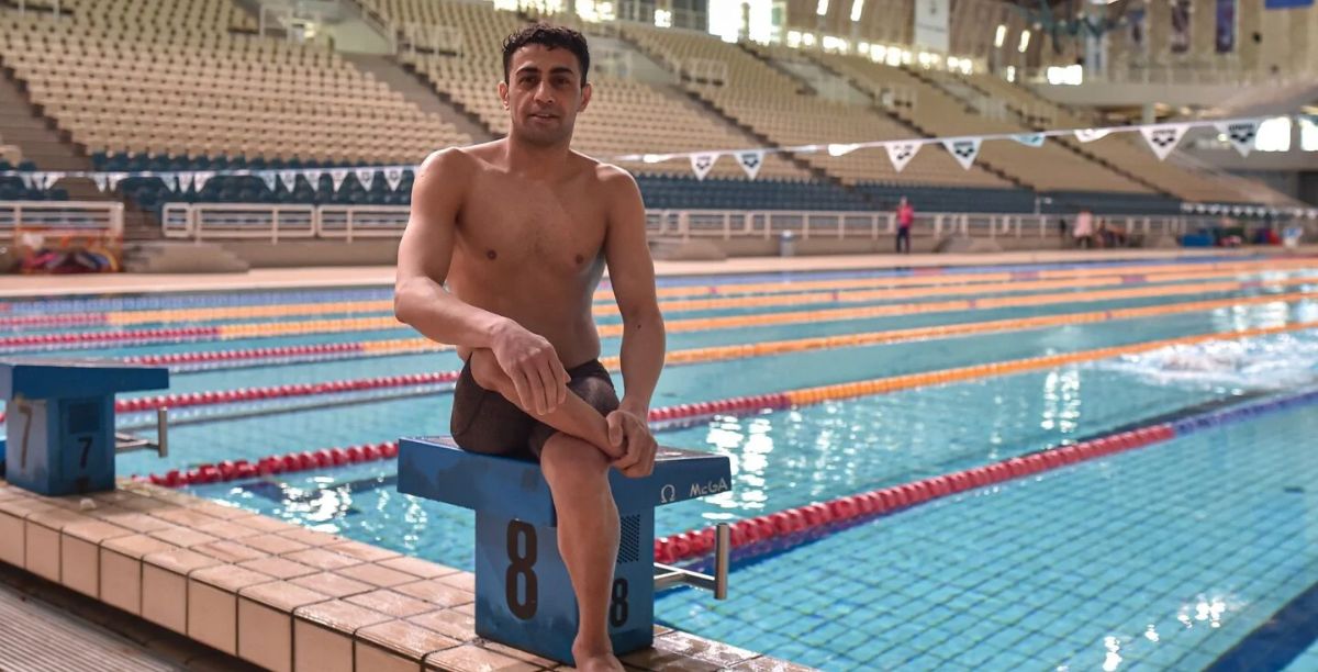 Atleta paralímpico Ibrahim Al Hussein. Foto Milos Bicanski, via ACNUR