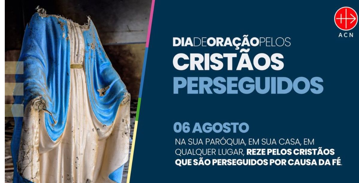 Dia de oração pelas cristãos perseguidos cartaz Fundação AIS