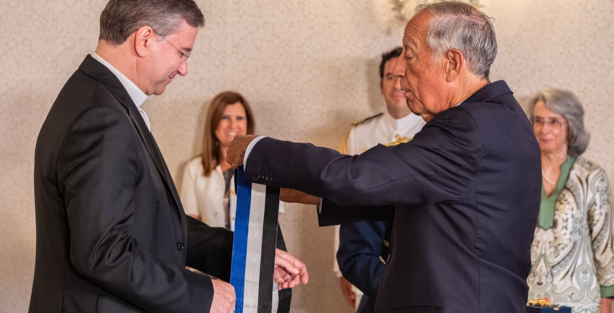 Marcelo Rebelo de Sousa condecora Américo Aguiar, 5 julho 2024. Foto Presidência da RepúblicaRui Ochoa