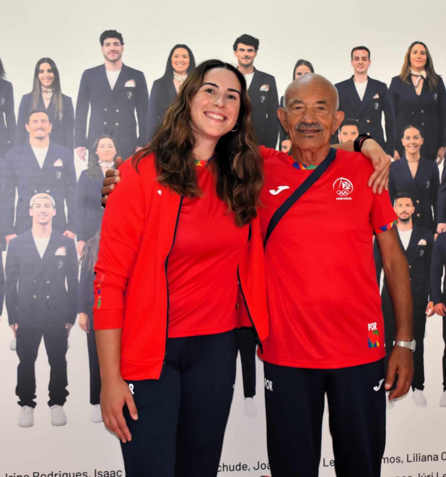Irina Rodrigues com o treinador, Cirino. Foto DR