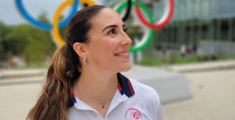 Irina Rodrigues na Aldeia Olímpica de Paris, Julho 2024. Foto DR
