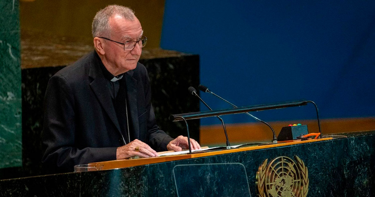 Cardeal Parolin levou à ONU os pedidos e preocupações do Papa Francisco. Foto © Vatican Media