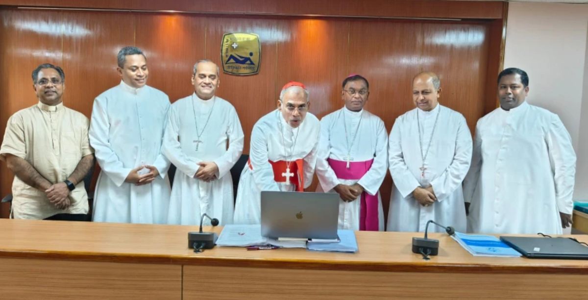 Cardinal Philip Neri Ferrão, the president of the Conference of Catholic Bishops of India (CCBI), launches the migrant portal on Sept. 27, 2024, in Bangalore, India. Credit CCBI Migrant Commissio