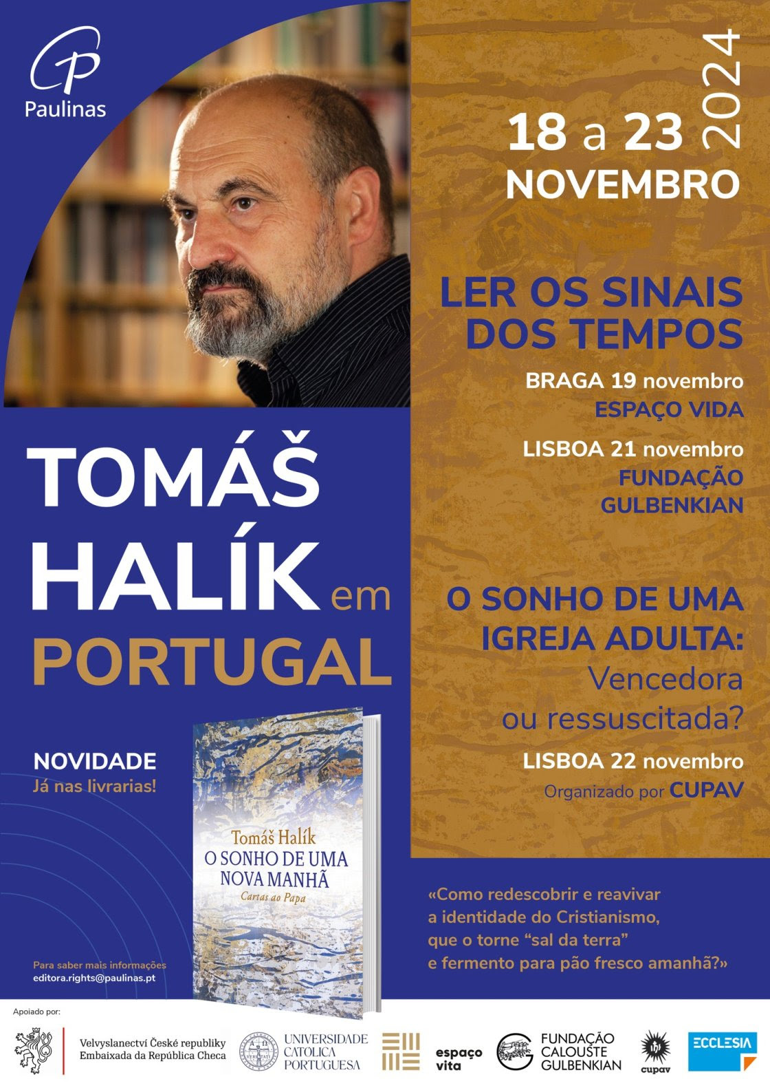 Halík em Portugal - cartaz do programa