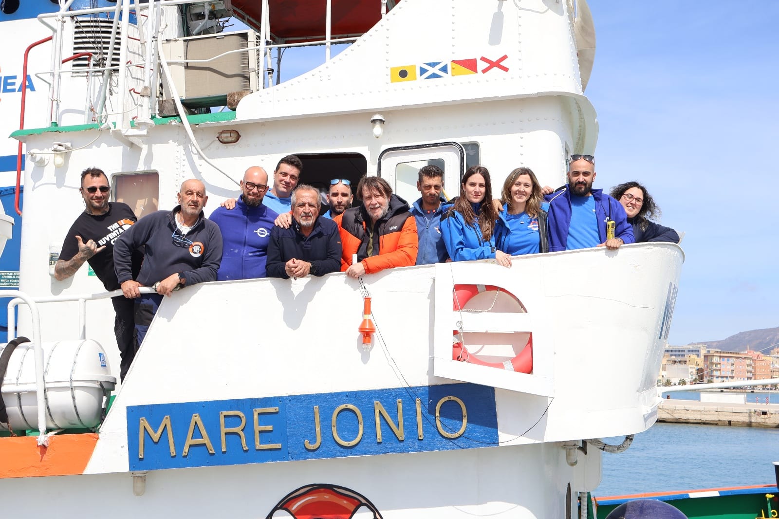 Luca Casarini a bordo do navio Mare Jonio, março 2024. Foto DR