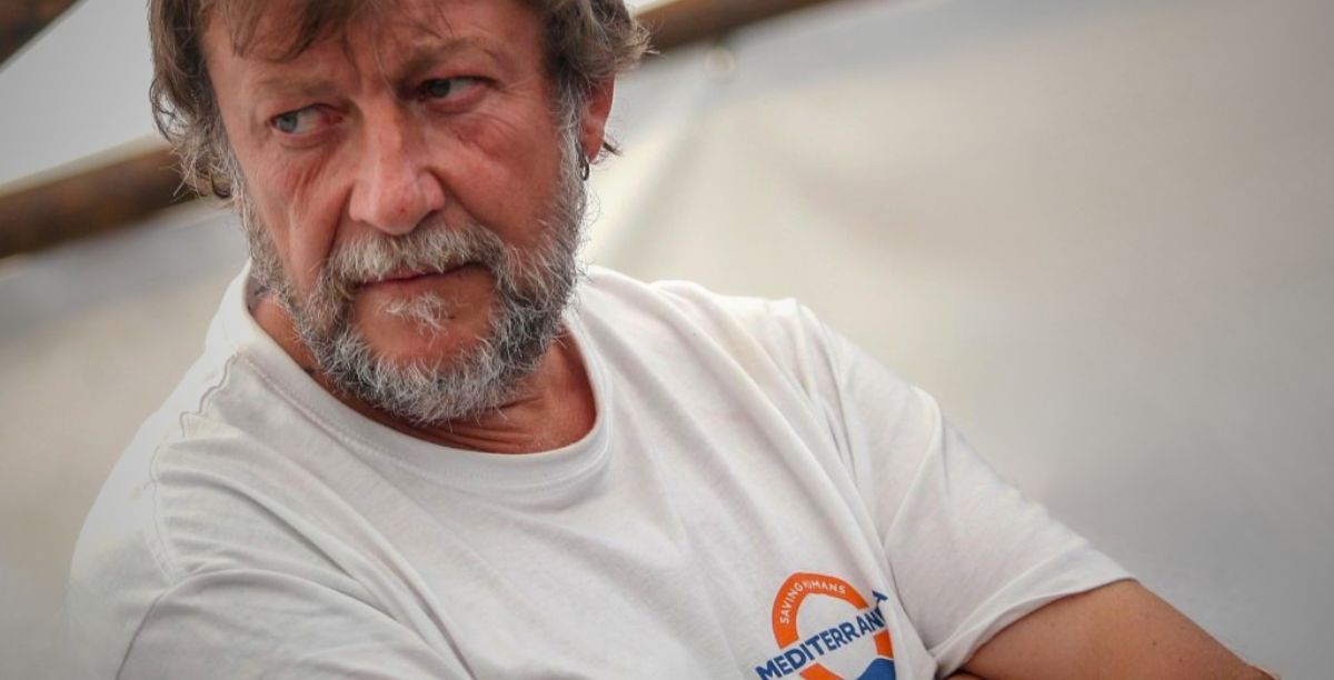 Luca Casarini a bordo do navio Mare Jonio. Foto DR