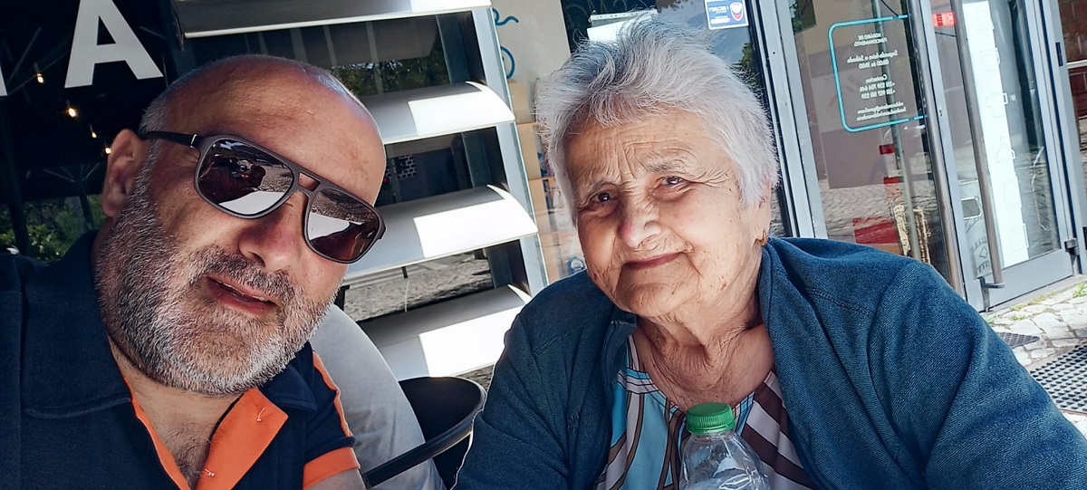 Luís Francisco Marques com a mãe, Maria dos Anjos