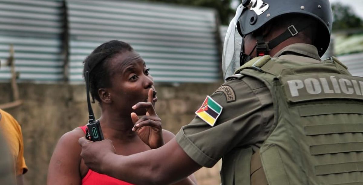 Manifestação em Maputo, 31 outubro 2024. Foto reproduzida a partir da conta de instagram de Luisa Nhantumbo
