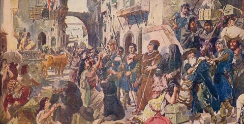 Os cristãos-novos no início dos jesuítas e na arte cristã inclusiva (e também no tráfico de escravos) A Expulsão dos Judeus (Roque Gameiro, "Quadros da História de Portugal", 1917)