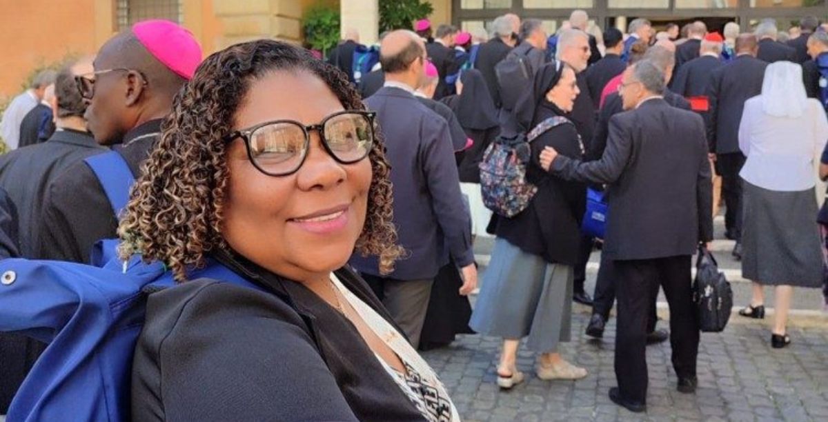 Sônia Gomes de Oliveira no Sínodo. Foto Direitos reservados