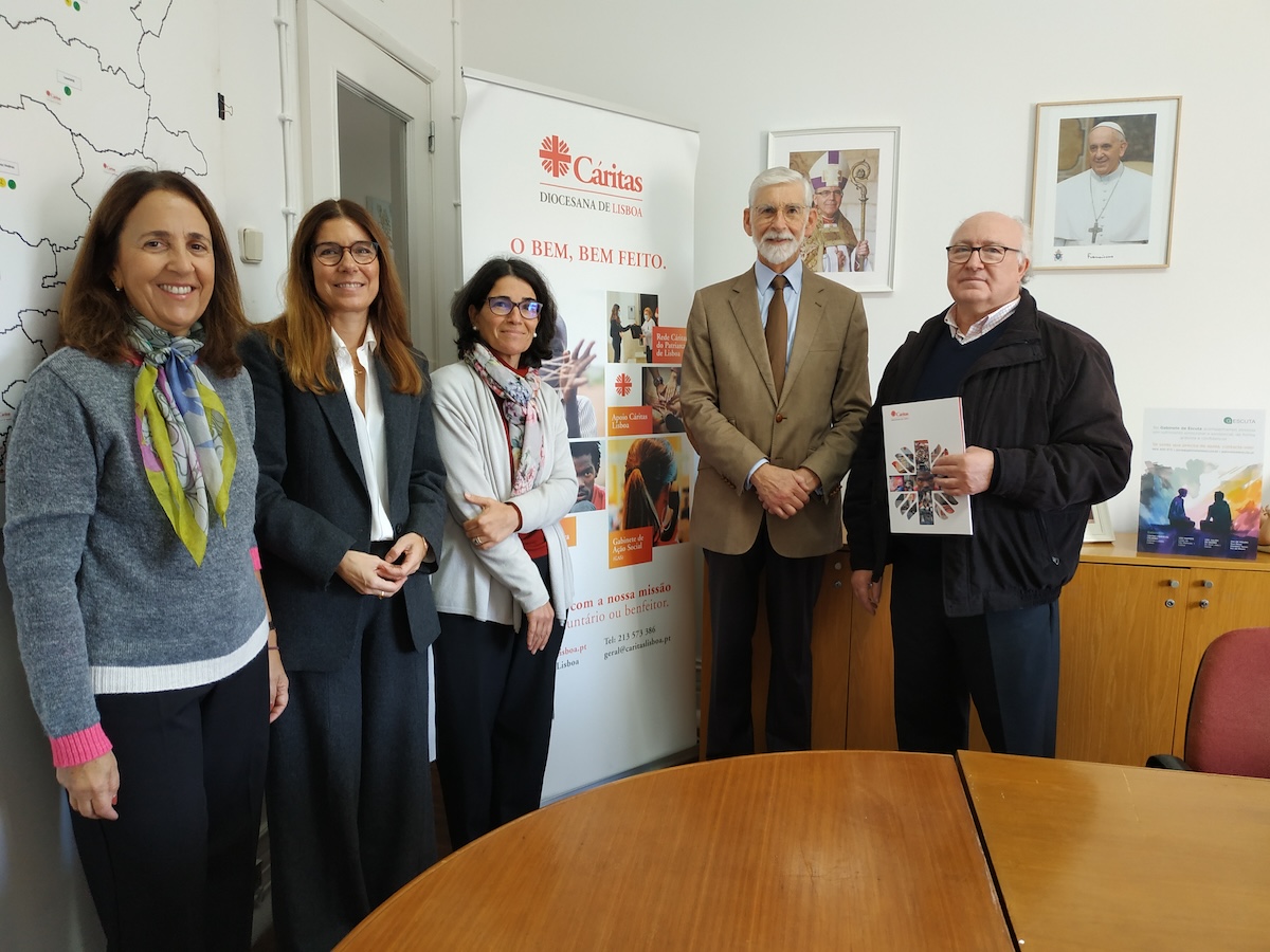 Cáritas Lisboa, GEscuta, Joana Coimbra, Sandra Chaves Costa, na Catarina Calado, Luís Macieira Fragoso, padre Fernando Sampaio