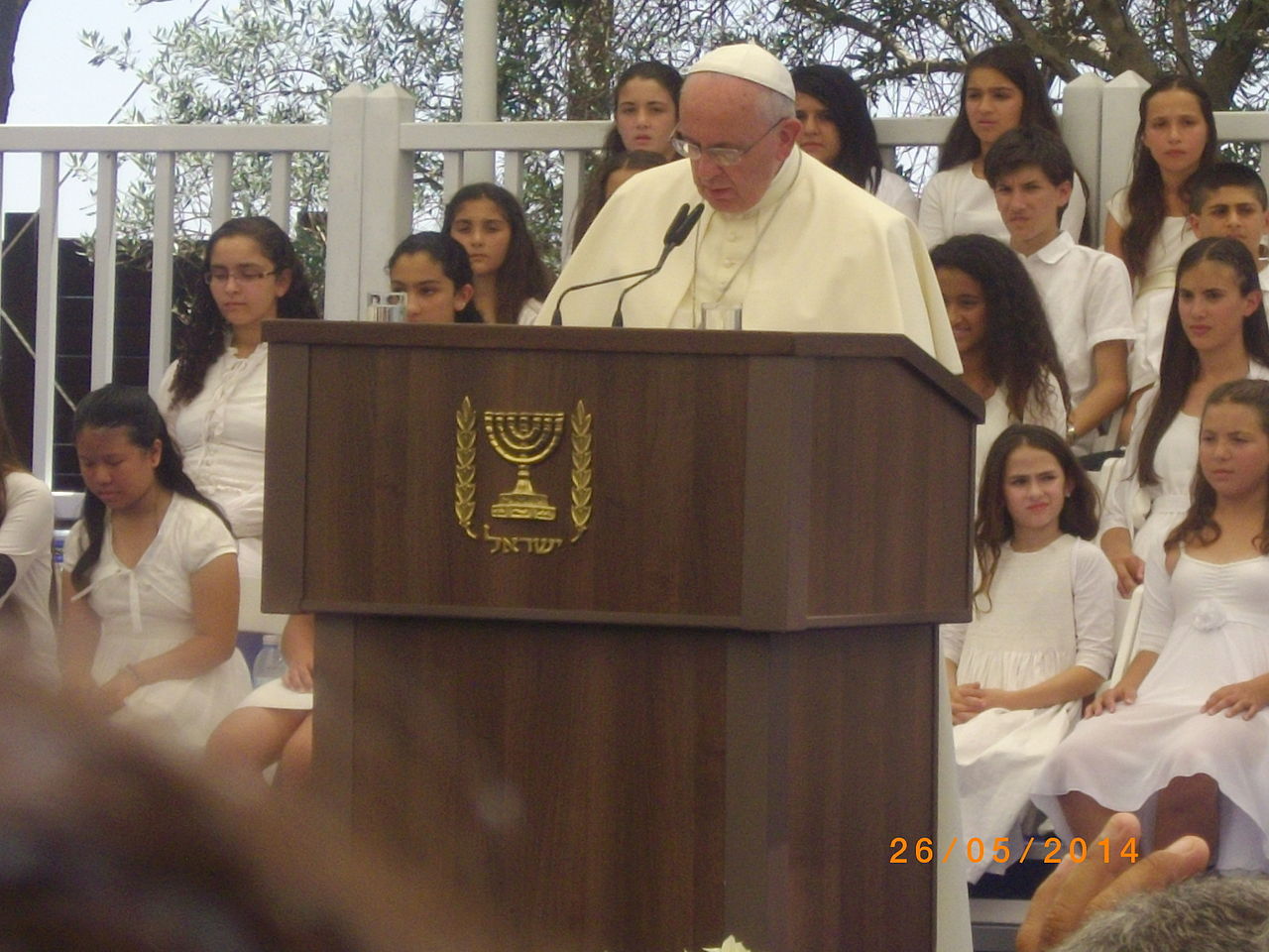Papa Francisco de visita a Israel, em 2014. Foto © Dekel E, CC BY-SA 3.0 , via Wikimedia Commons