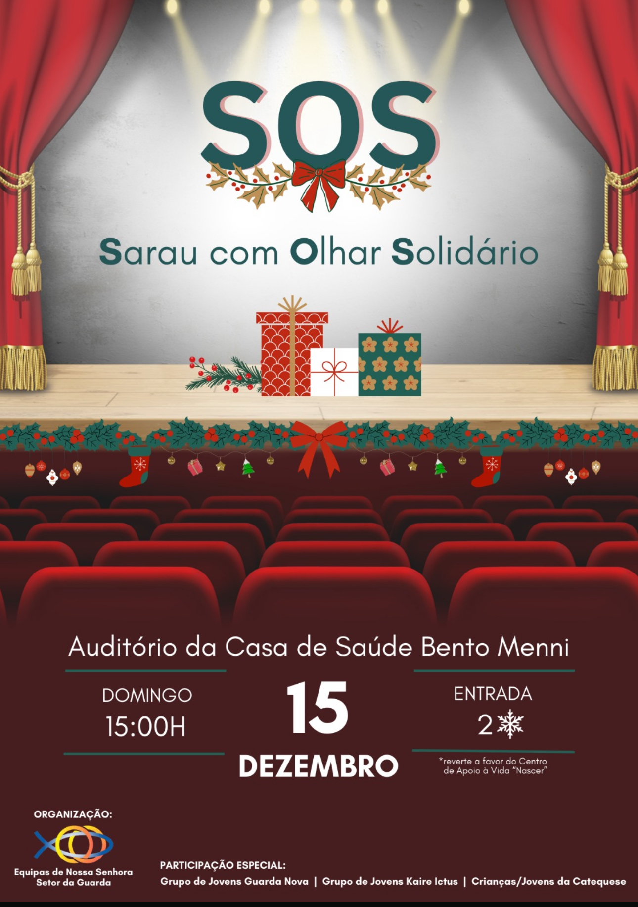 Sarau solidario na Guarda cartaz