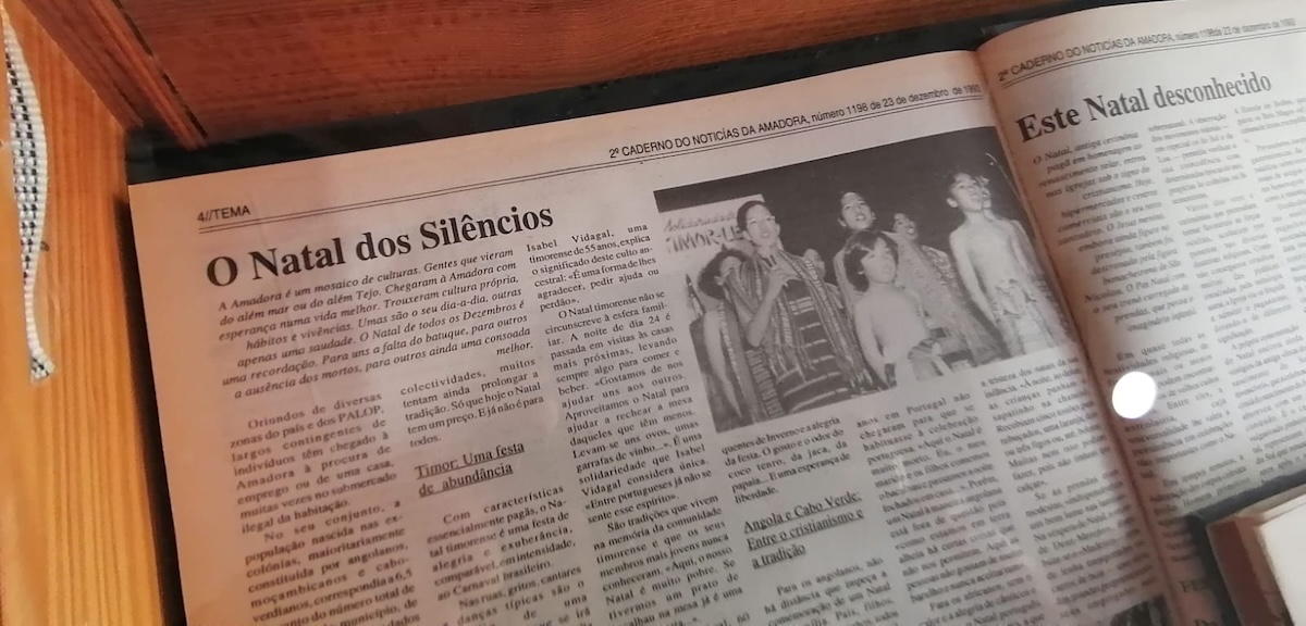 Exposição "Viver no Tempo Natalício – Memórias, Identidades e Vivências na Diversidade", na Amadora. Artigo sobre o Natal no extinto jornal Notícias da Amadora. Foto © Joaquim Franco