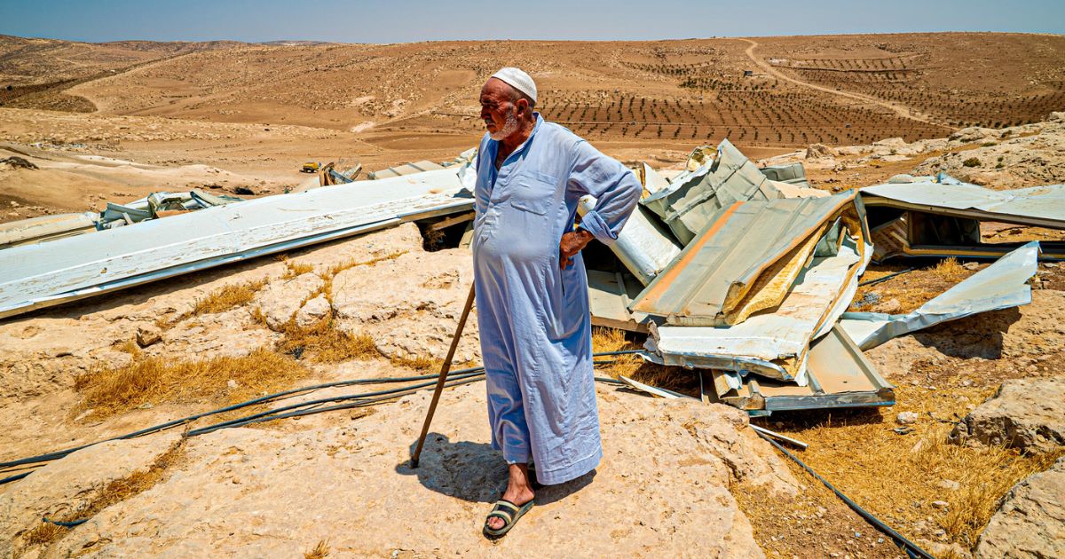 Moradores de Masafer Yatta, uma região desértica do sul da Cisjordânia nos Territórios Palestinos Ocupados , enfrentam ameaças de expulsão e ordens de demolição desde 1981 Foto MSF