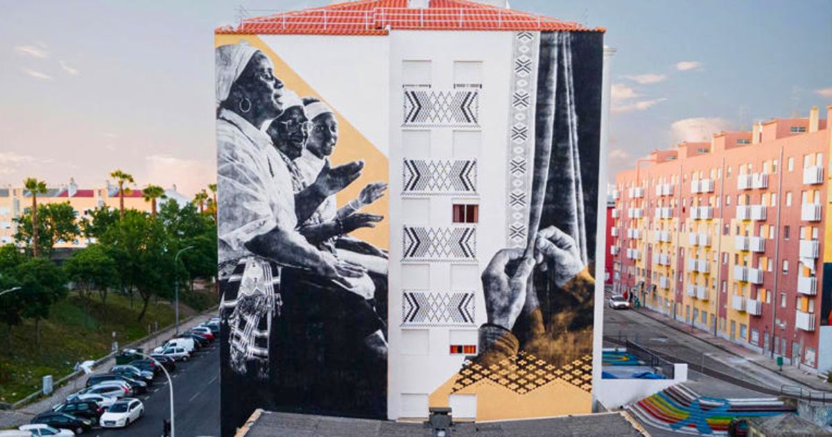 Mural pintado por Ricardo Romero no Bairro do Zambujal, no âmbito do projeto Zambujal 360. Foto Mural pintado por Ricardo Romero no Bairro do Zambujal, no âmbito do projeto Zambujal 360. Foto Street Art Cities