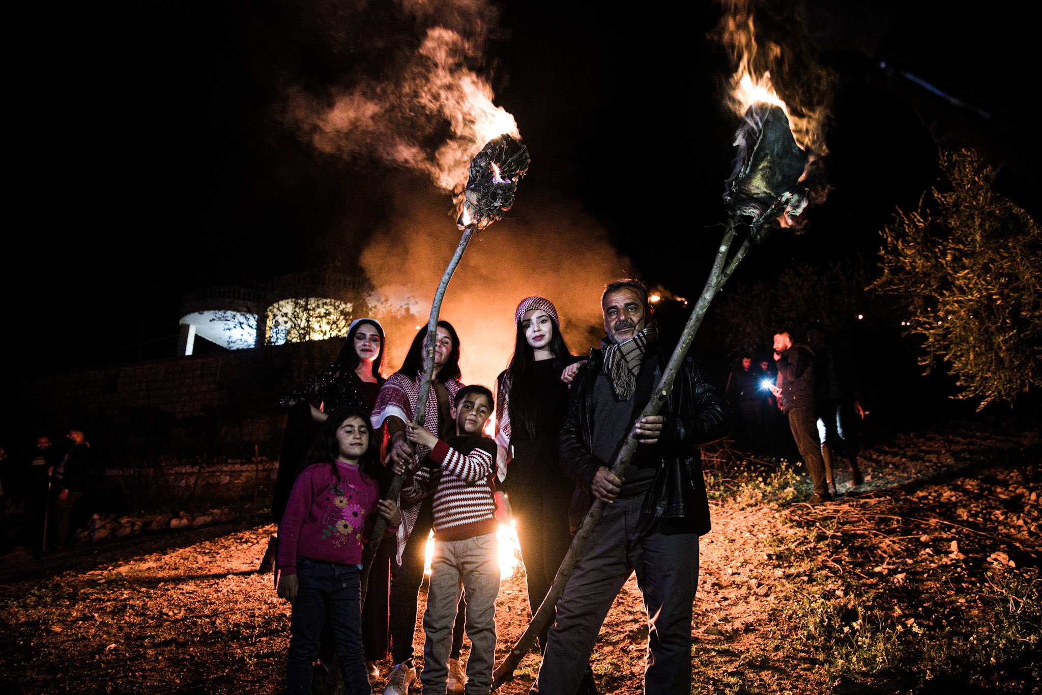 Curdos celebram o Naw Ruz no distrito de al-Basuta, noroeste da Síria. Foto Samer Daboul