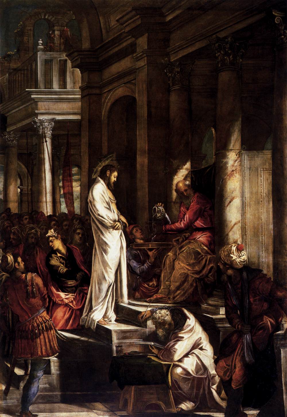 Tintoretto. Cristo diante de Pilatos
