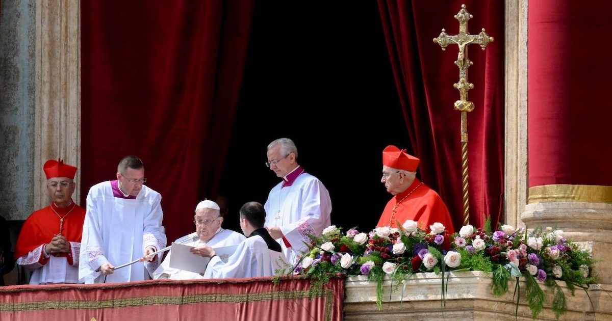 Foto Vatican Media Francisco tomou a palavra, para uma breve saudação, numa voz frágil. Foto © Vatican Media, via Agência Ecclesia.