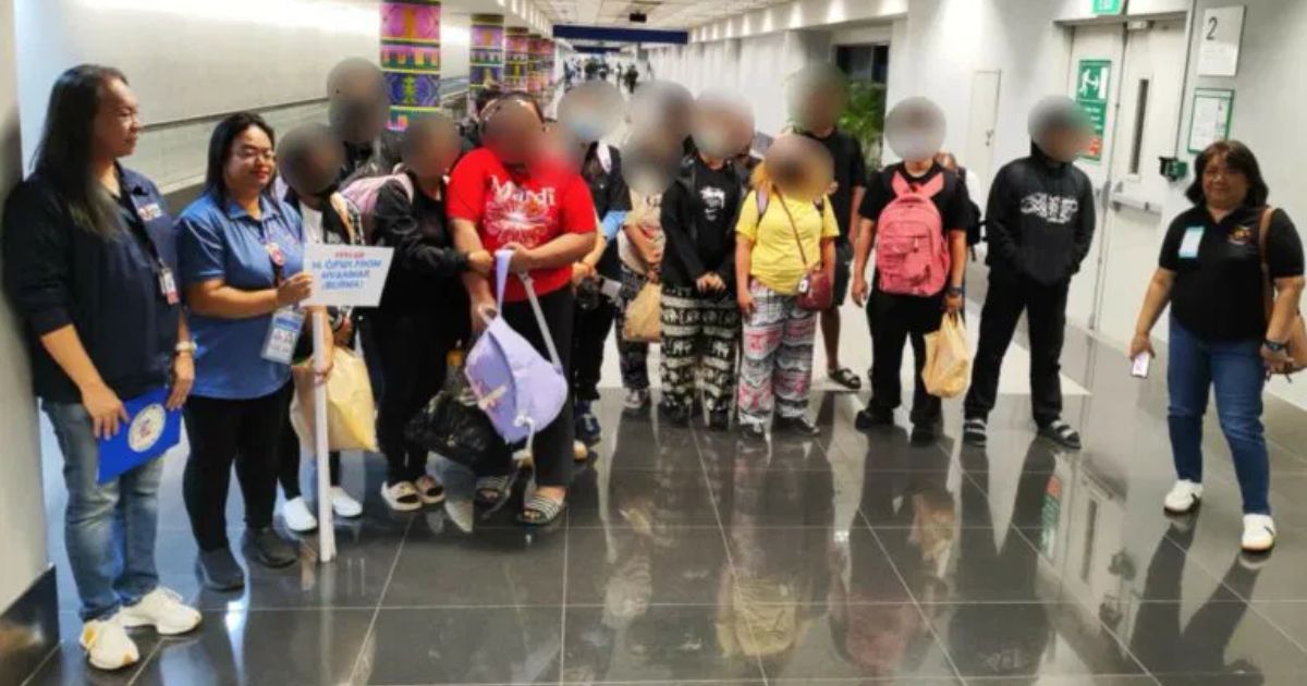 Grupo de filipinos vítimas de tráfico humano para Myanmar. Foto PREDA