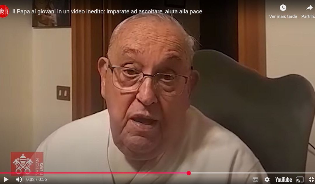Vídeo inédito de Francisco aos jovens: “Aprendam a escutar: isso ajuda a paz”