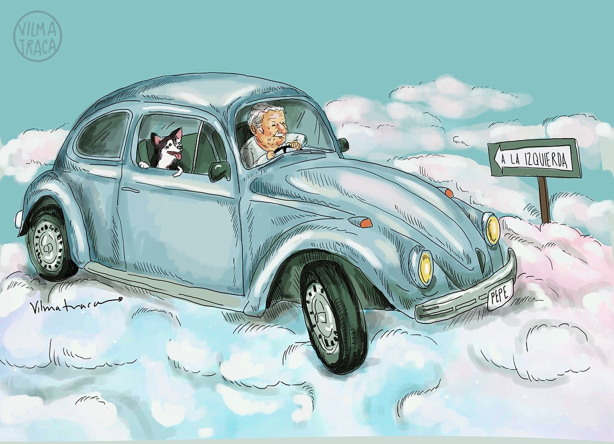 Pepe Mujica ilustração Vilmatraca