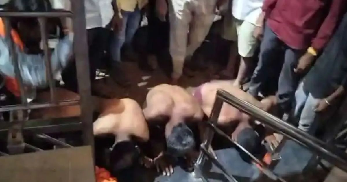 Cristãos agredidos no estado de Madhya Pradesh, na Índia central. Imagem reproduzida a partir de vídeo, via UCA News