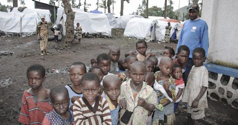 Crianças, Congo, refugiados