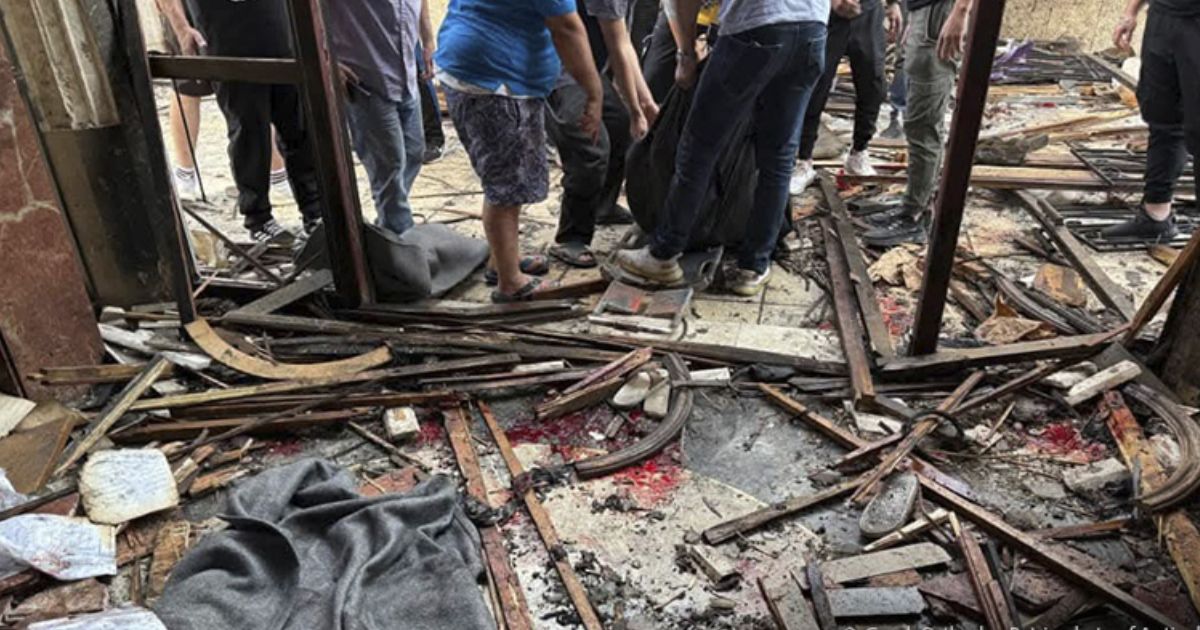 Destroços do ataque à Igreja de Santo Elias, em Damasco, que no passado dia 22 de junho. Foto Patriarcado de Antioquia Destroços do ataque à Igreja de Santo Elias, em Damasco, que no passado dia 22 de junho. Foto Patriarcado de Antioquia