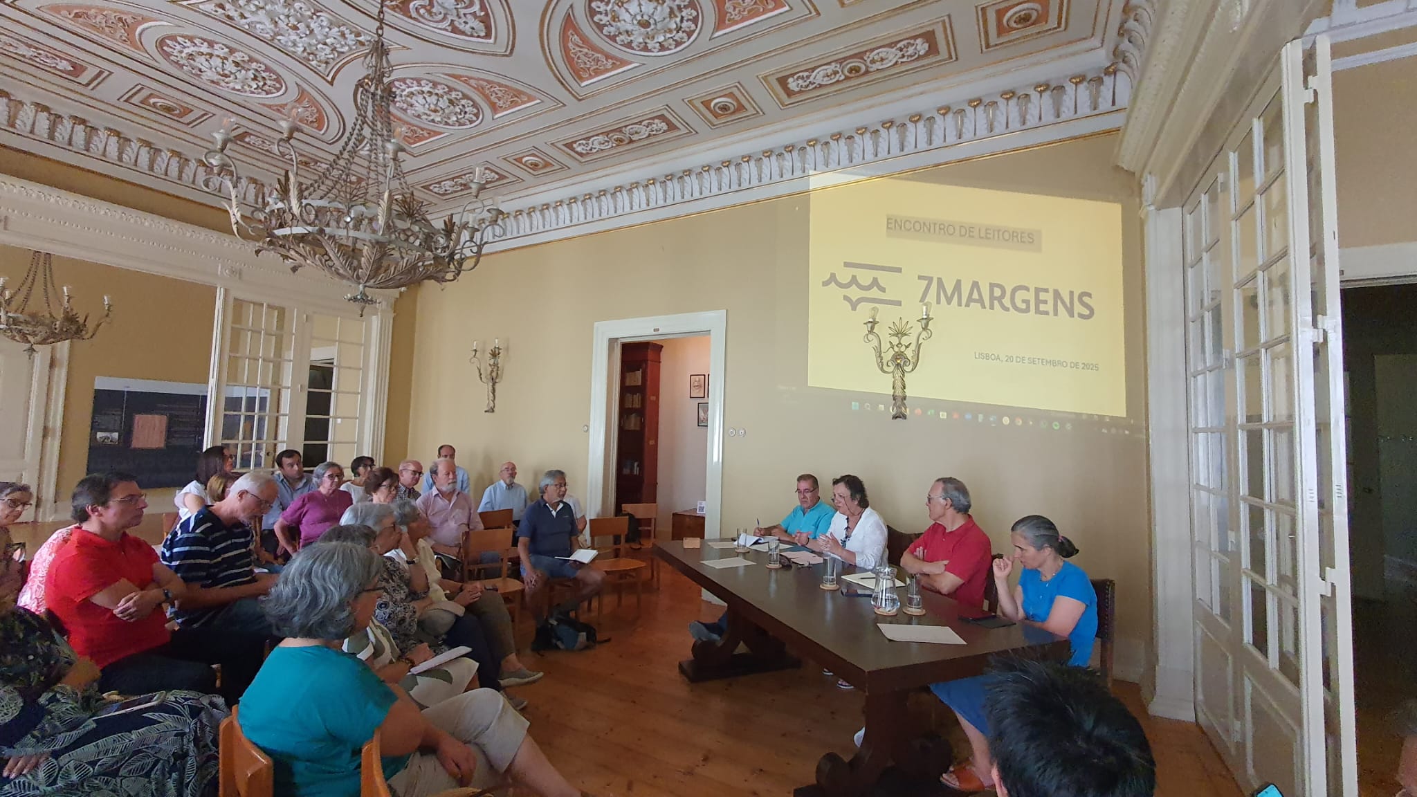 Encontro de leitores do 7MARGENS em Lisboa, 20 setembro 2025. Foto Clara Raimundo