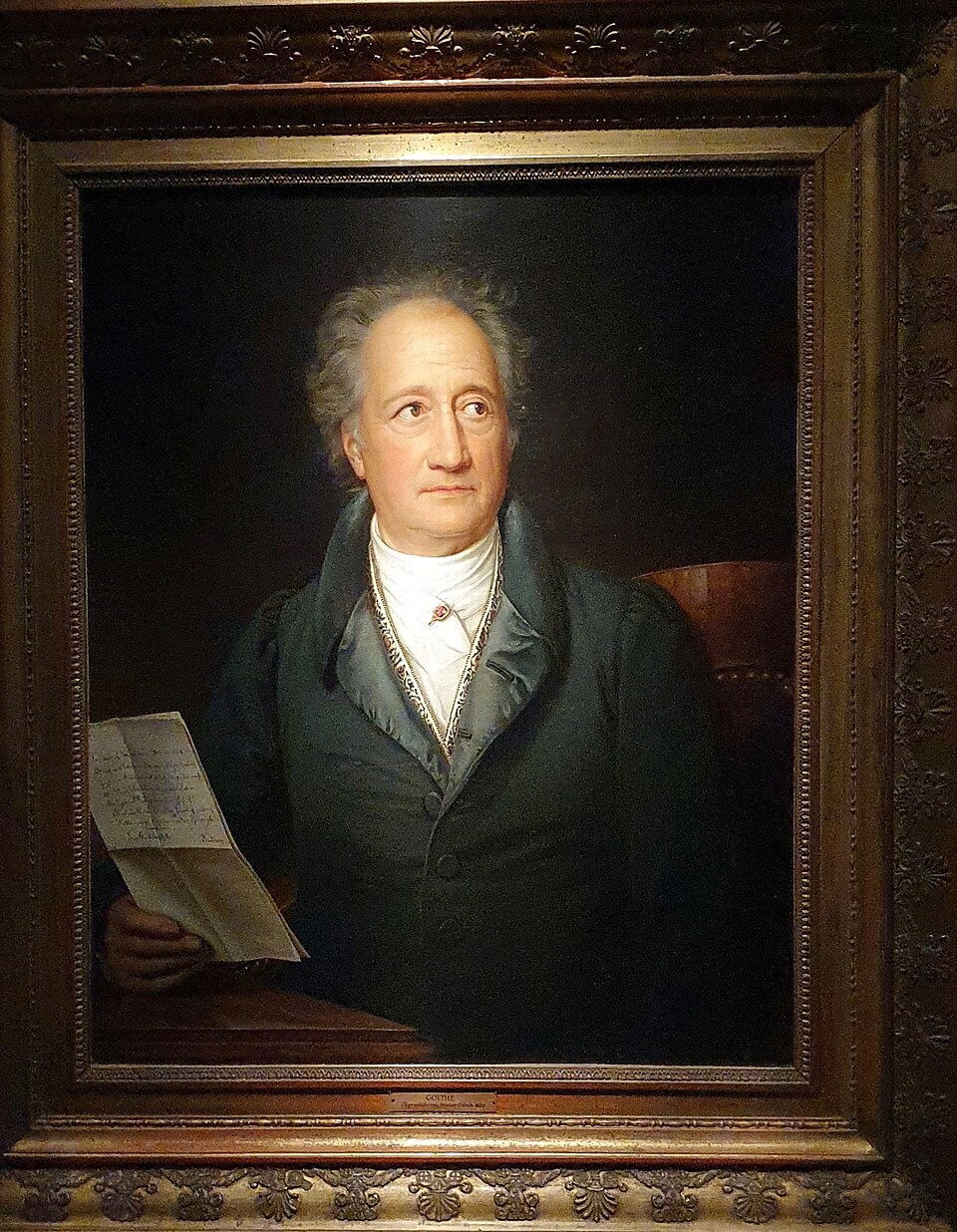 Johann Wolfgang von Goethe, por Stieler (1828). Imagem: Yair-haklai, CC BY-SA 4.0 <https://creativecommons.org/licenses/by-sa/4.0>, via Wikimedia Commons