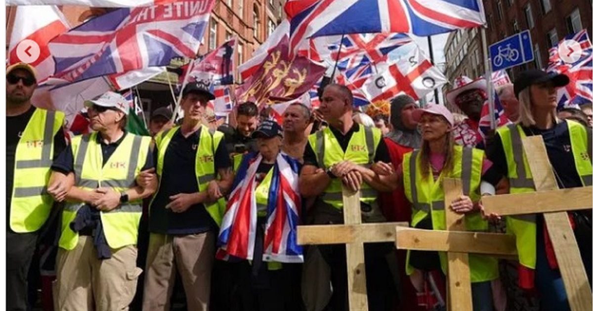 Londres Manifestação. Extrema-Direita. Londres