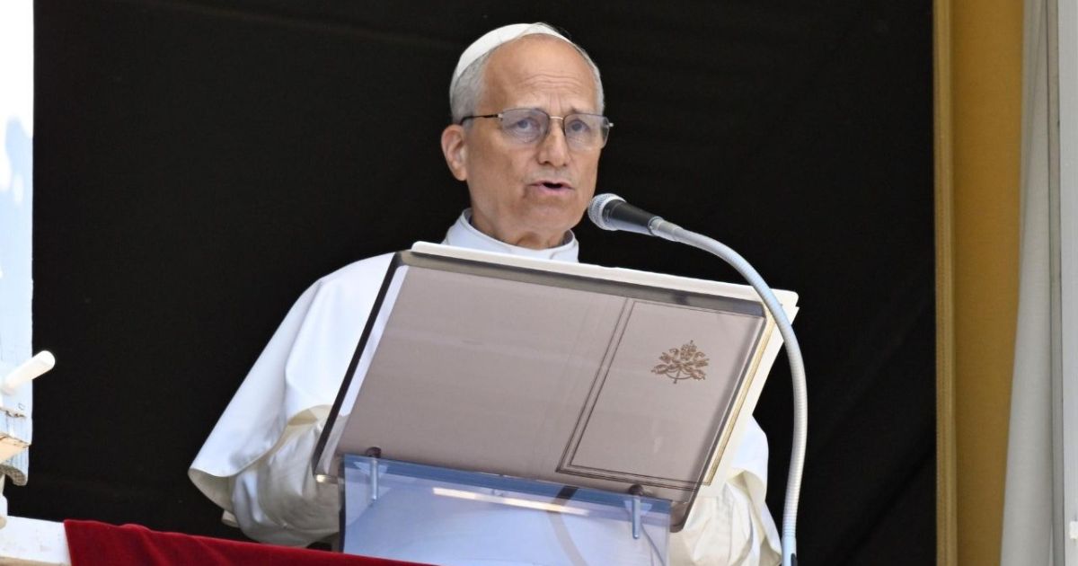 Papa Leão XIV durante o Angelus. Foto Vatican Media Papa Leão XIV durante o Angelus. Foto Vatican Media