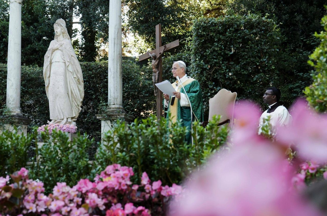 Papa celebra nova missa pela criação em Castel Gandolfo, a 7 de julhod e 2025. Foto Vatican Media