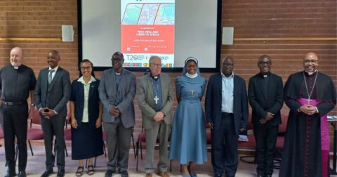 Grupo de representantes religiosos que apresentou o documento ao G20. Fotp DR via Vatican News