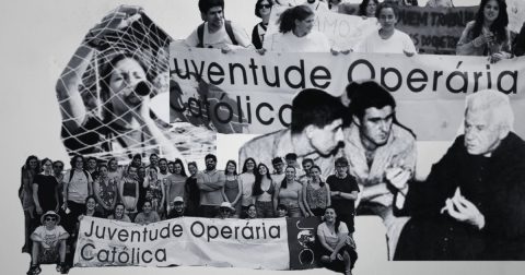 Um dia para celebrar 100 anos da Juventude Operária Católica no mundo (e 90 em Portugal) 100 anos da JOC. Pormenor do cartaz