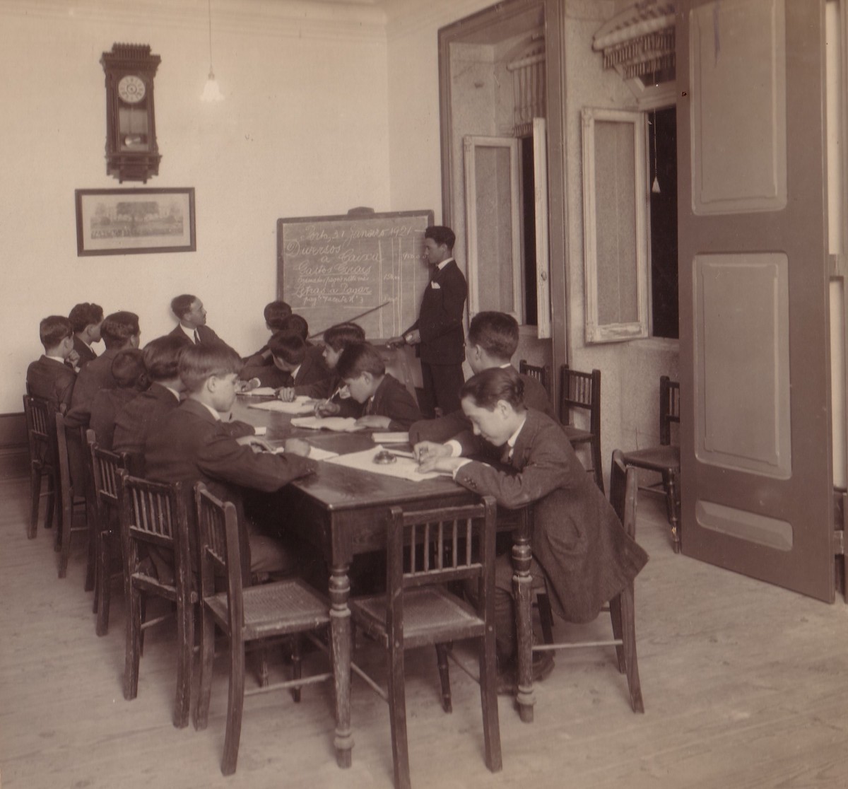 Aula de Comércio da então União Cristã da Mocidade do Porto, no início do séc. XX. Foto © Roteiro Protestante Português